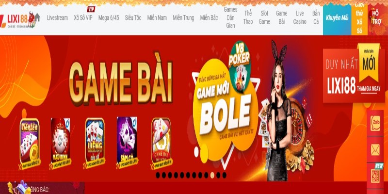 Lixi88 là điểm đến lý tưởng cho những bet thủ đam mê game bài