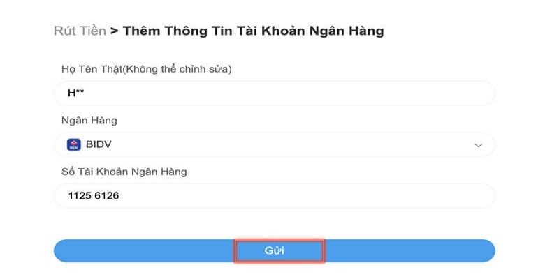 Thực hiện rút tiền từ Lixi88